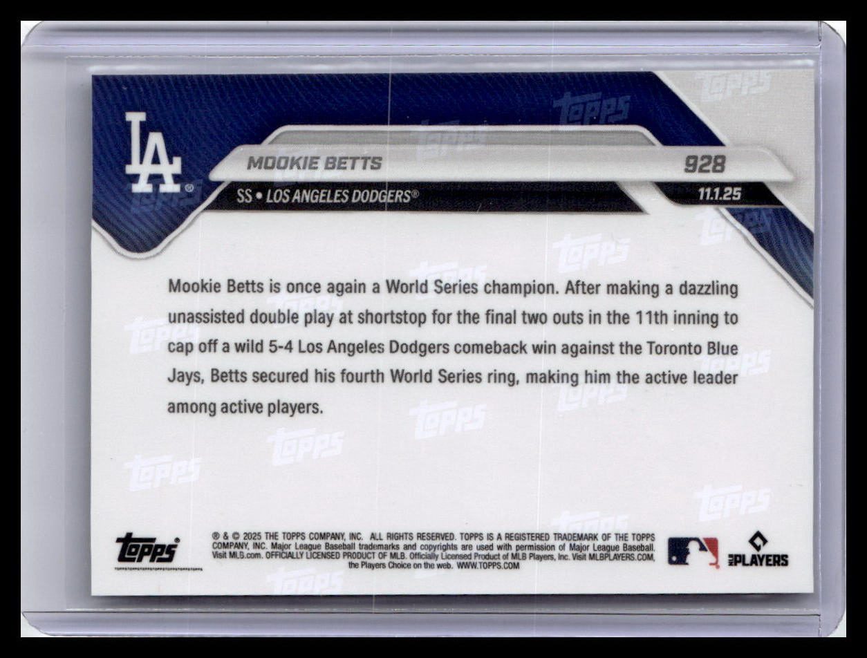 2025 Topps Now #928 Mookie Betts