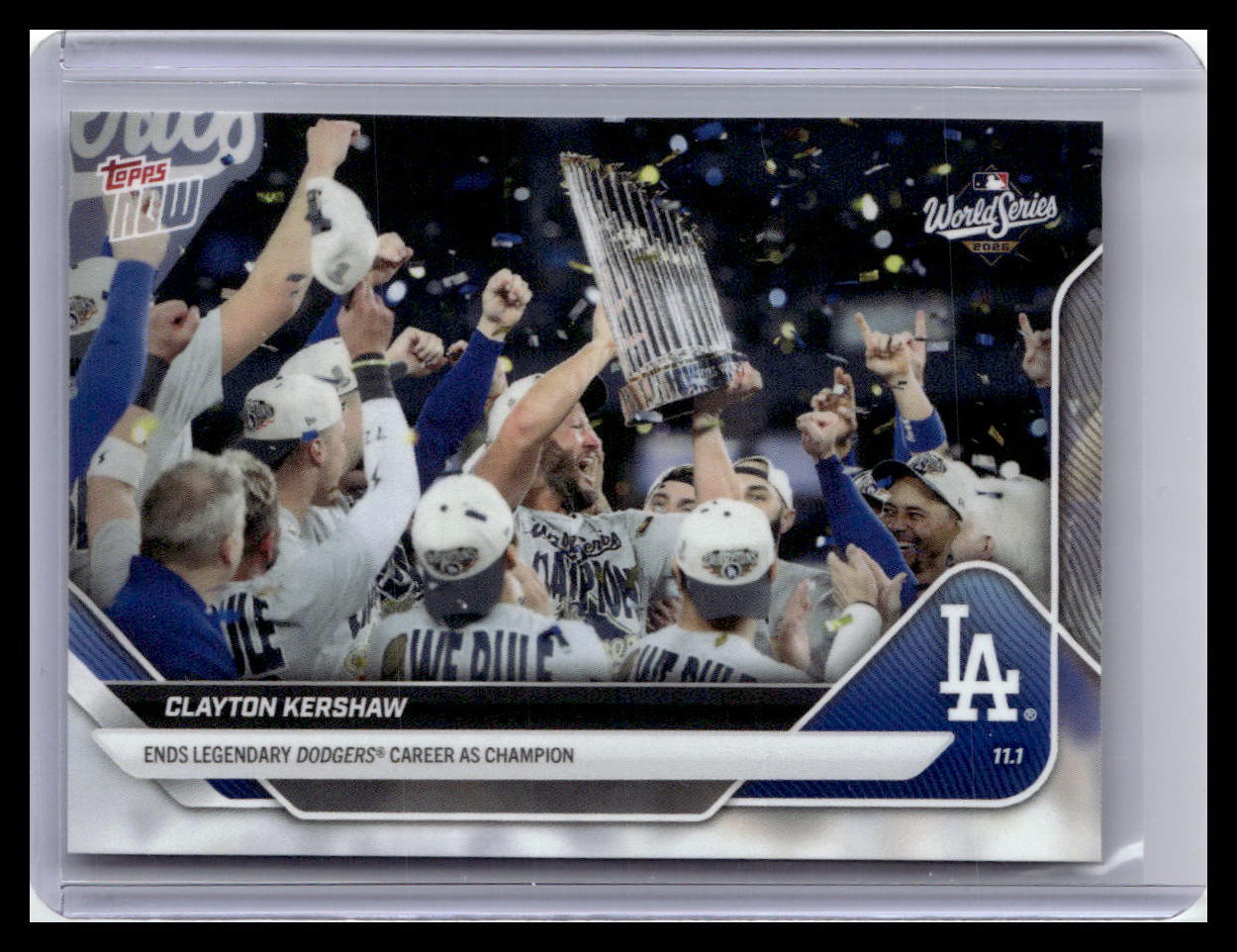 2025 Topps Now #927 Clayton Kershaw