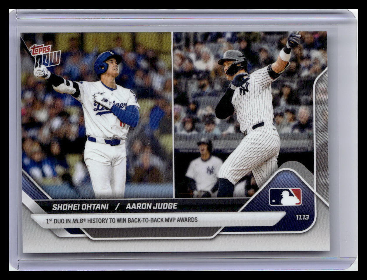 2025-26 Topps Now Off-Season #OS-9 Aaron Judge / Shohei Ohtani