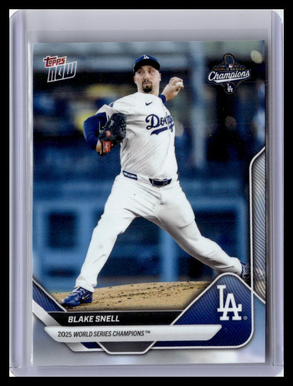 2025 Topps Now World Series Champions Los Angeles Dodgers #WS-4 Blake Snell