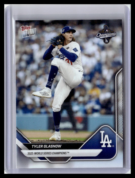 2025 Topps Now World Series Champions Los Angeles Dodgers #WS-7 Tyler Glasnow