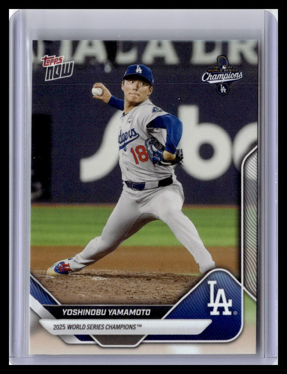 2025 Topps Now World Series Champions LA Dodgers #WS-10 Yoshinobu Yamamoto