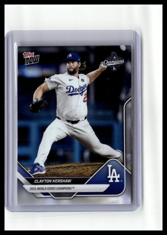 2025 Topps Now World Series Champions Los Angeles Dodgers #WS-13 Clayton Kershaw