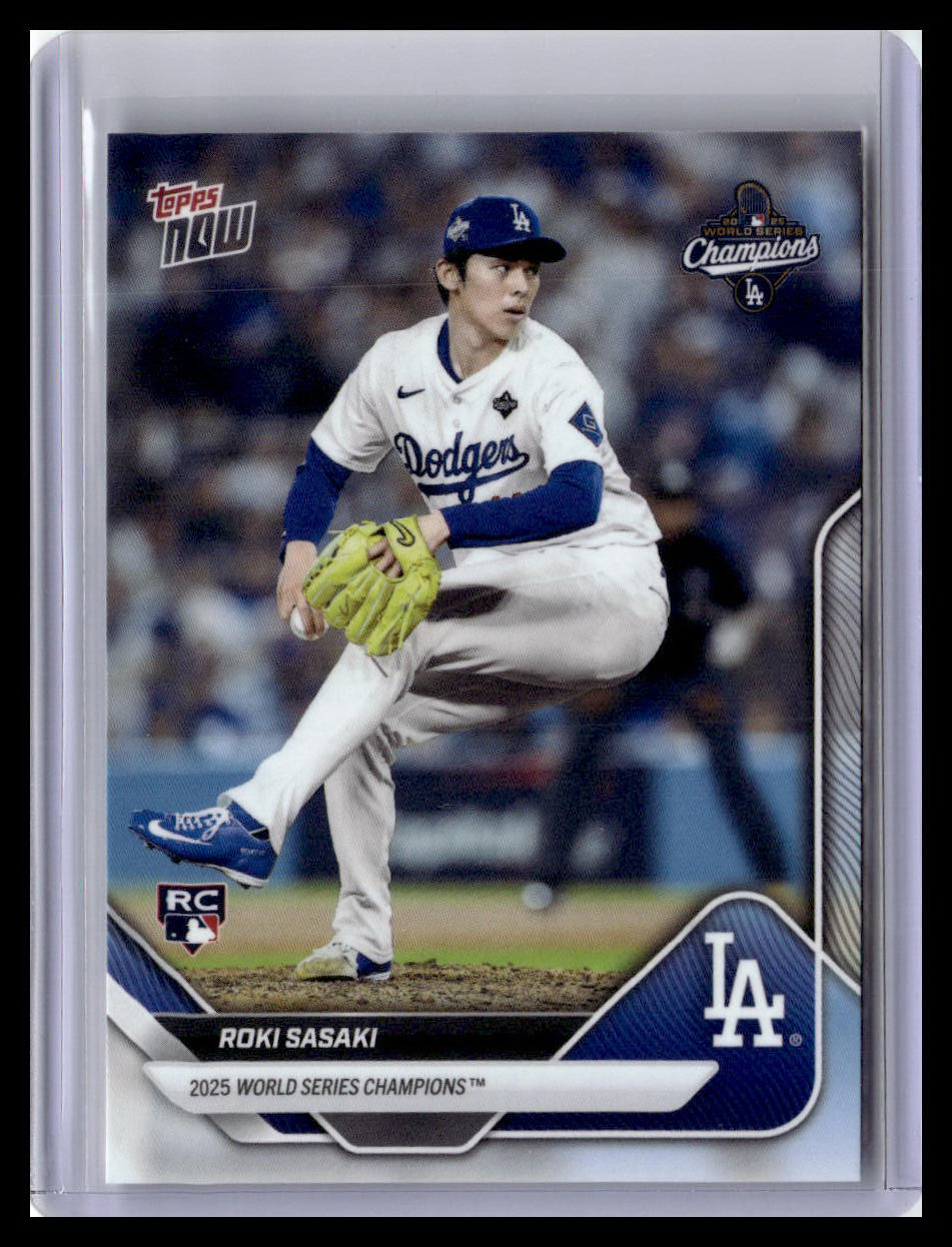 2025 Topps Now World Series Champions Los Angeles Dodgers #WS-14 Roki Sasaki