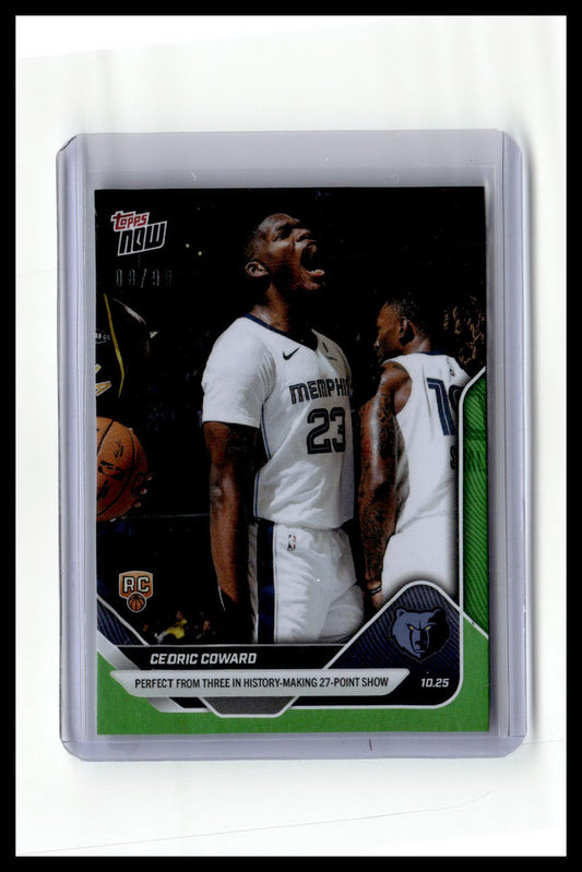 2025-26 Topps Now #26 Cedric Coward Green Foil 8/99