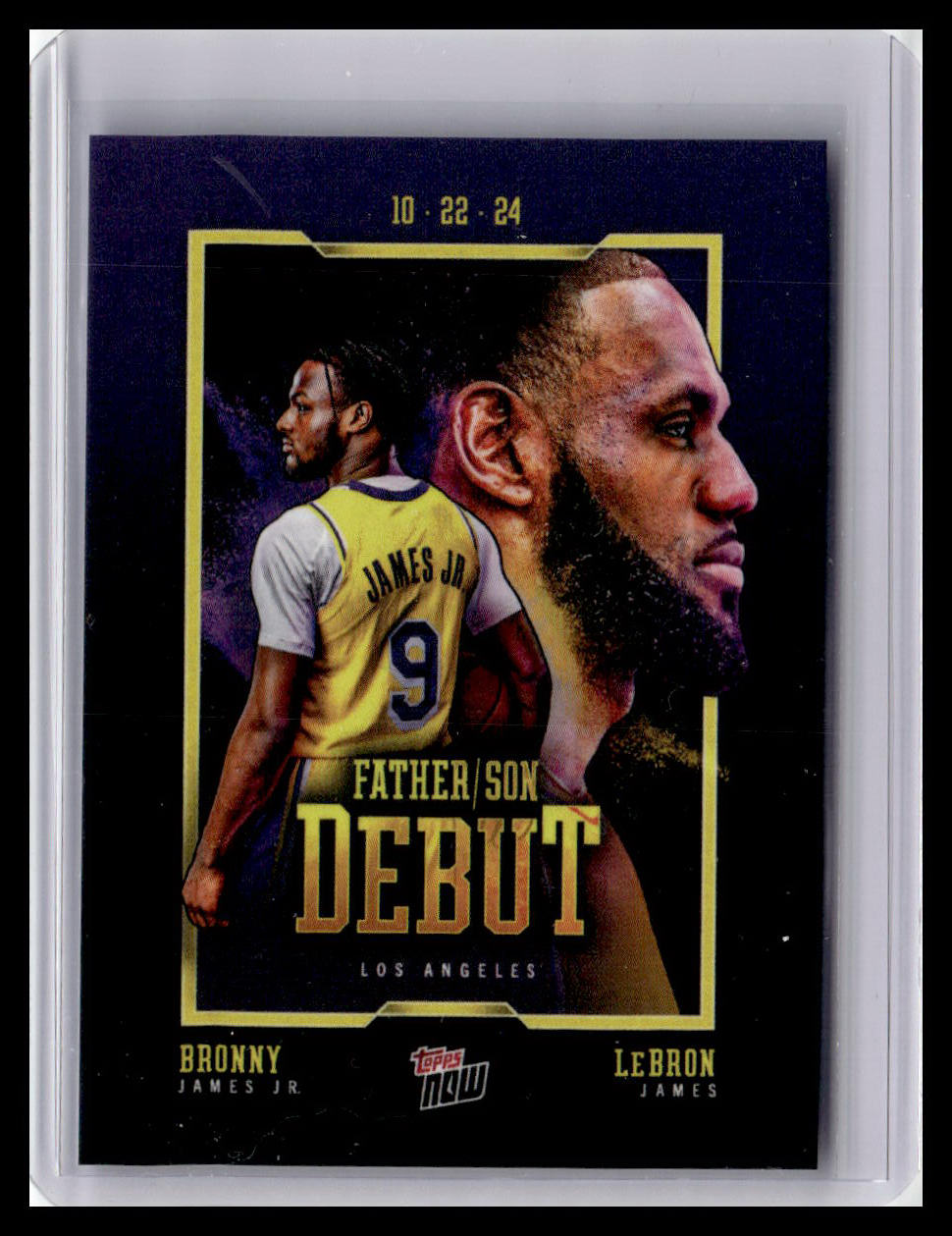 2024-25 Topps Now #1 Bronny James Jr. / LeBron James PR74453
