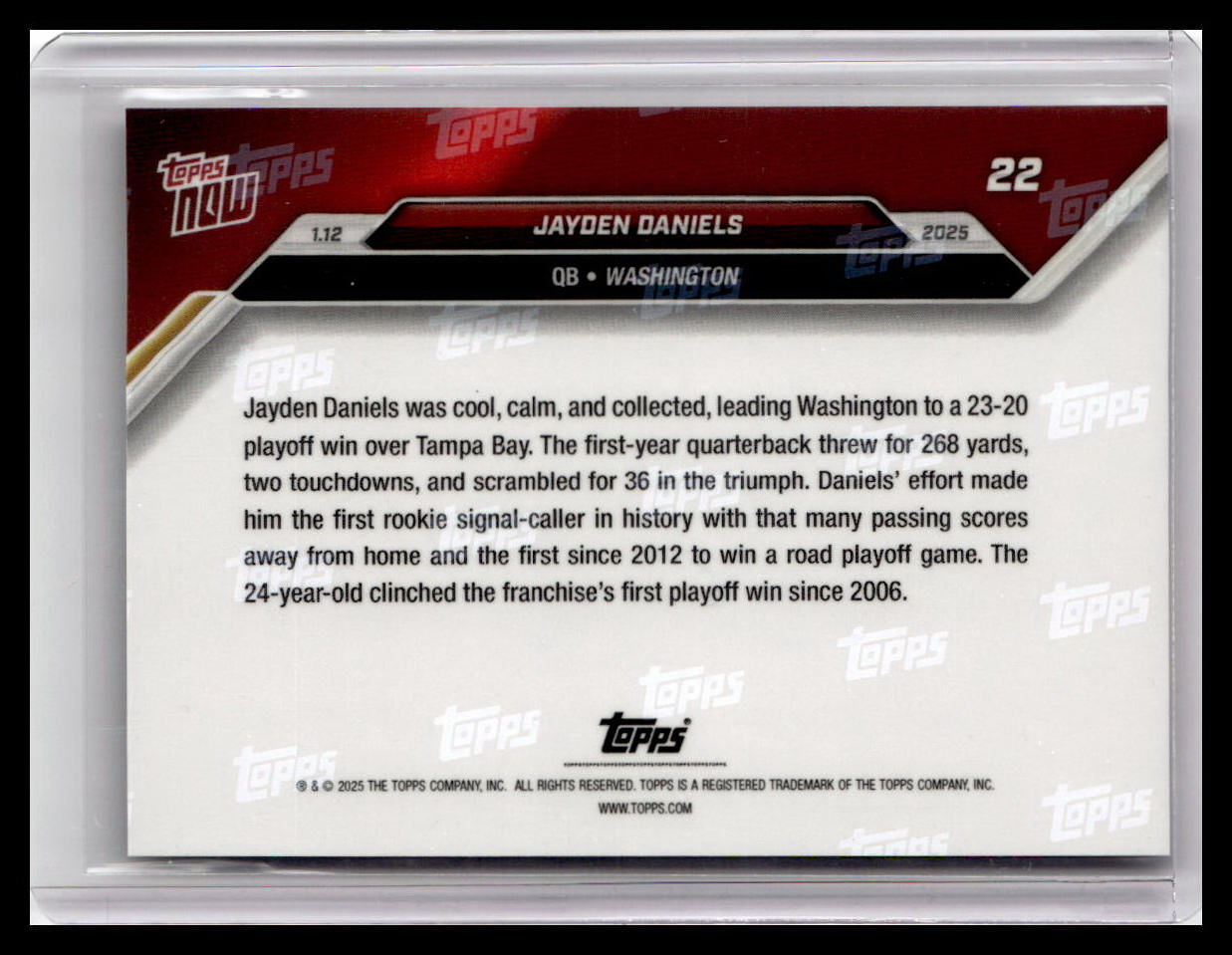 2024 Topps Now #22 Jayden Daniels
