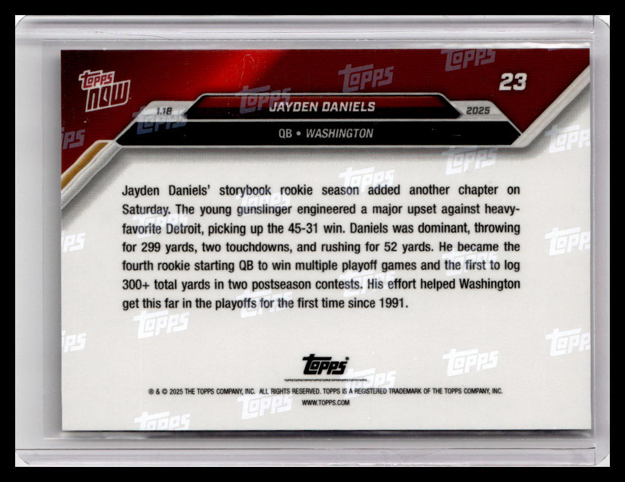 2024 Topps Now #23 Jayden Daniels