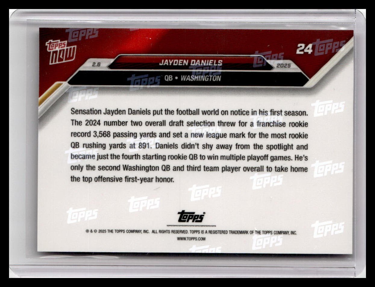 2024 Topps Now #24 Jayden Daniels