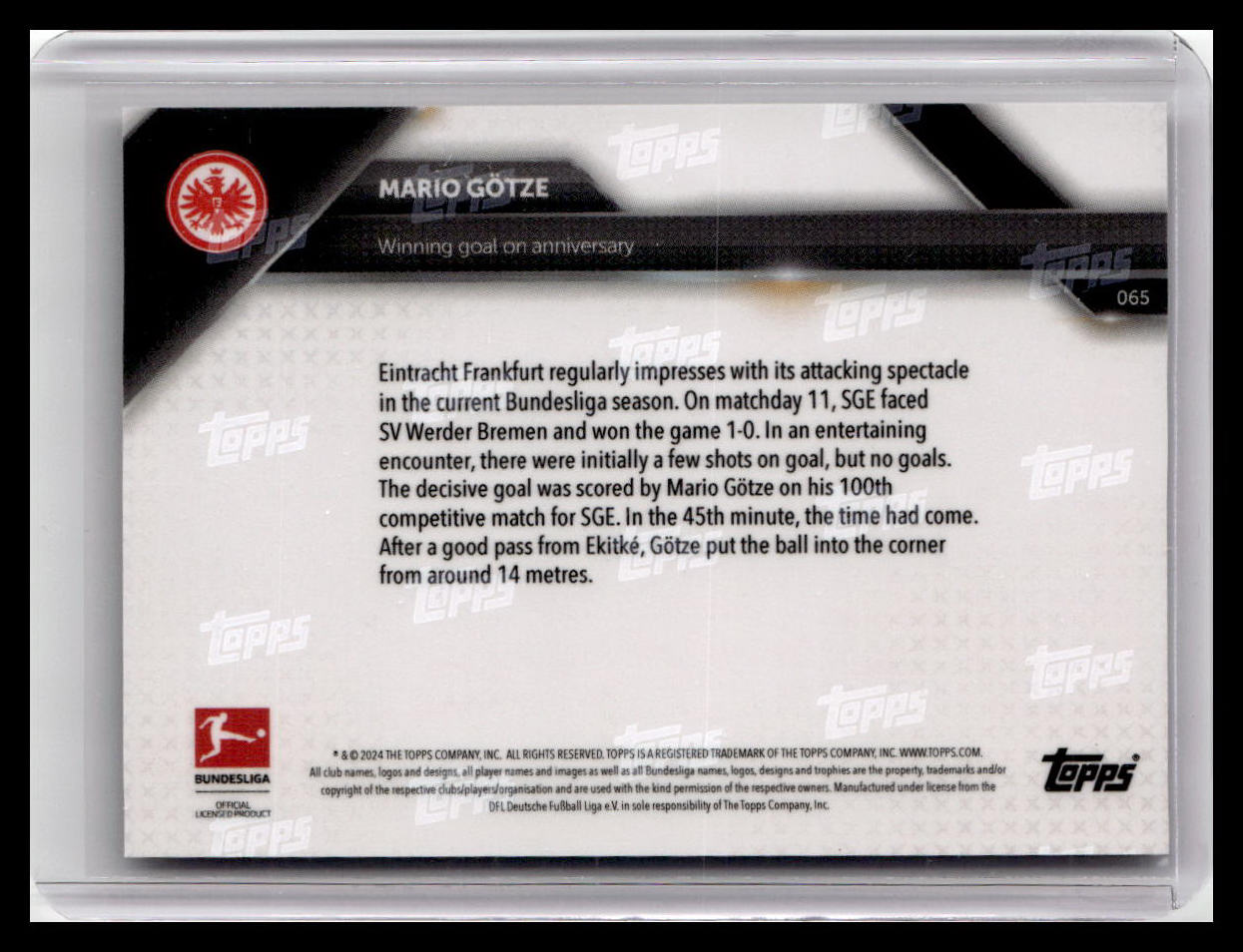 2024-25 Topps Now Bundesliga English #065 Mario Götze