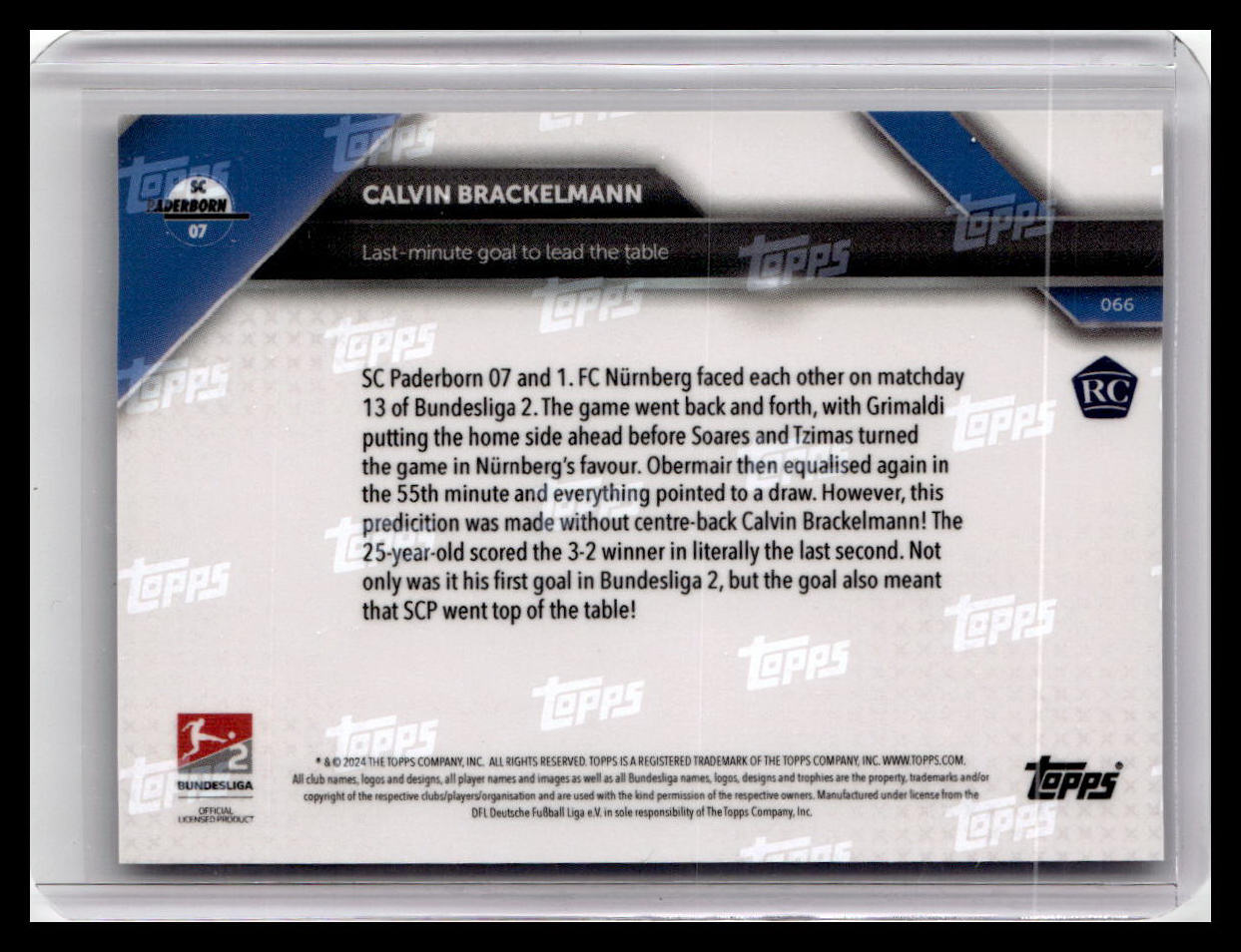 2024-25 Topps Now Bundesliga English #066 Calvin Brackelmann