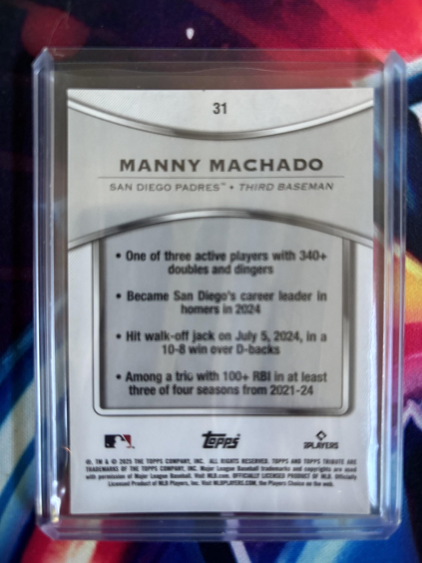 2025 Topps Tribute #31 Manny Machado Blue #/150