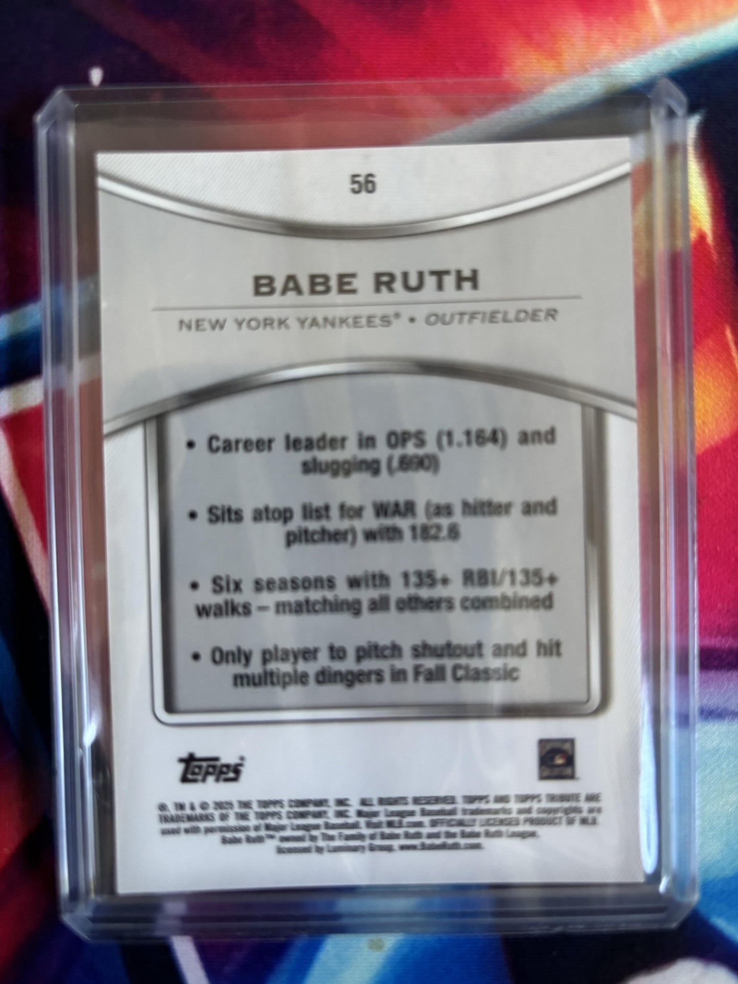 2025 Topps Tribute #56 Babe Ruth