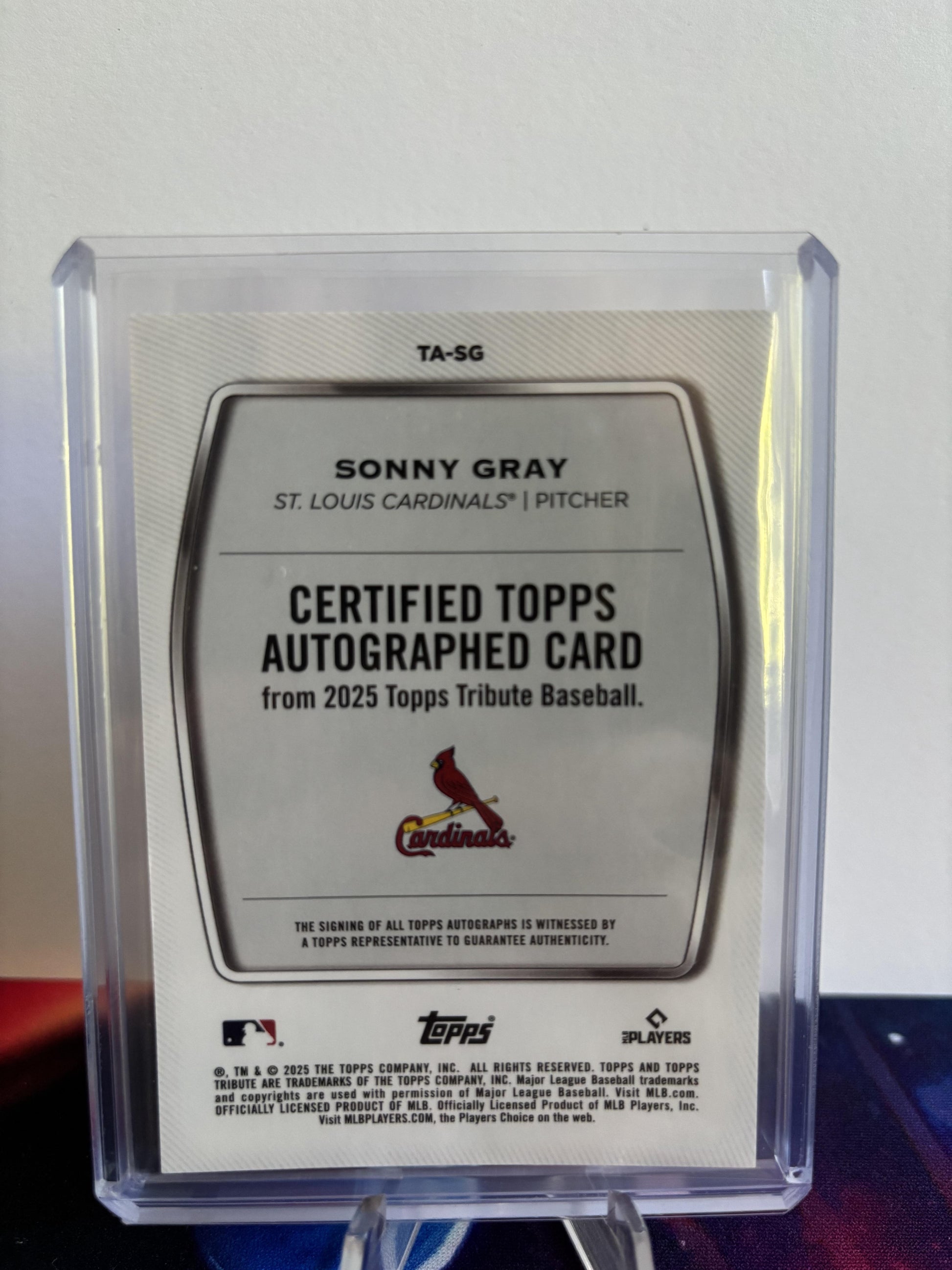 2016 Topps Tribute #TA-SG Sonny Gray Tribute Autographs Blue 65/150 1