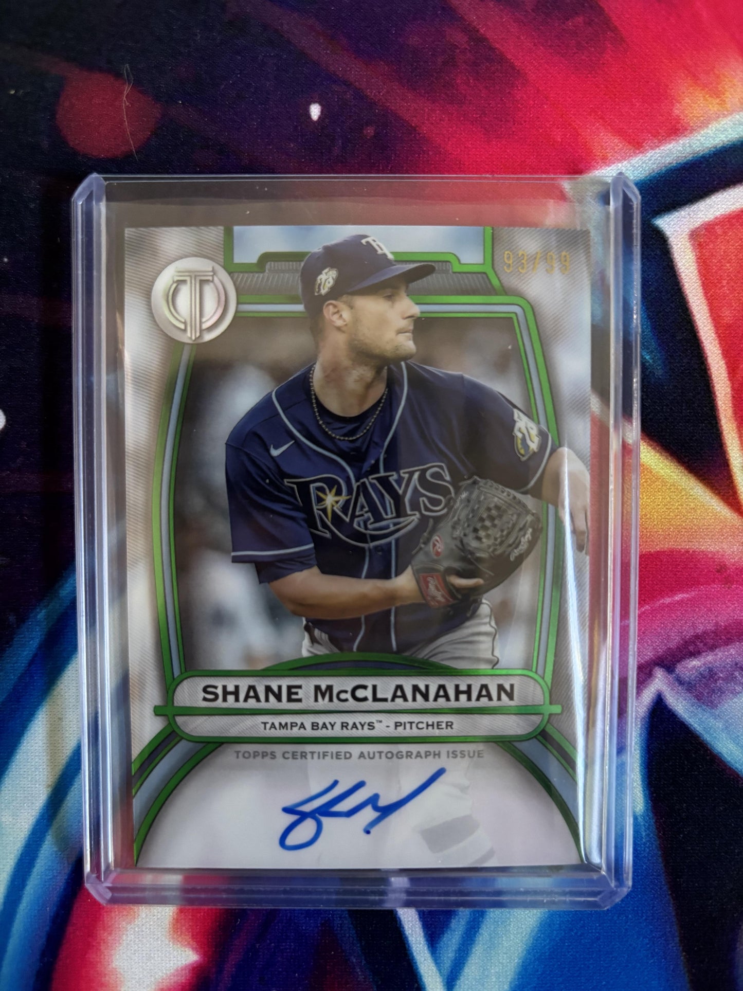 2025 Topps Tribute #TA-SM Shane McClanahan Tribute Autographs Green #/99