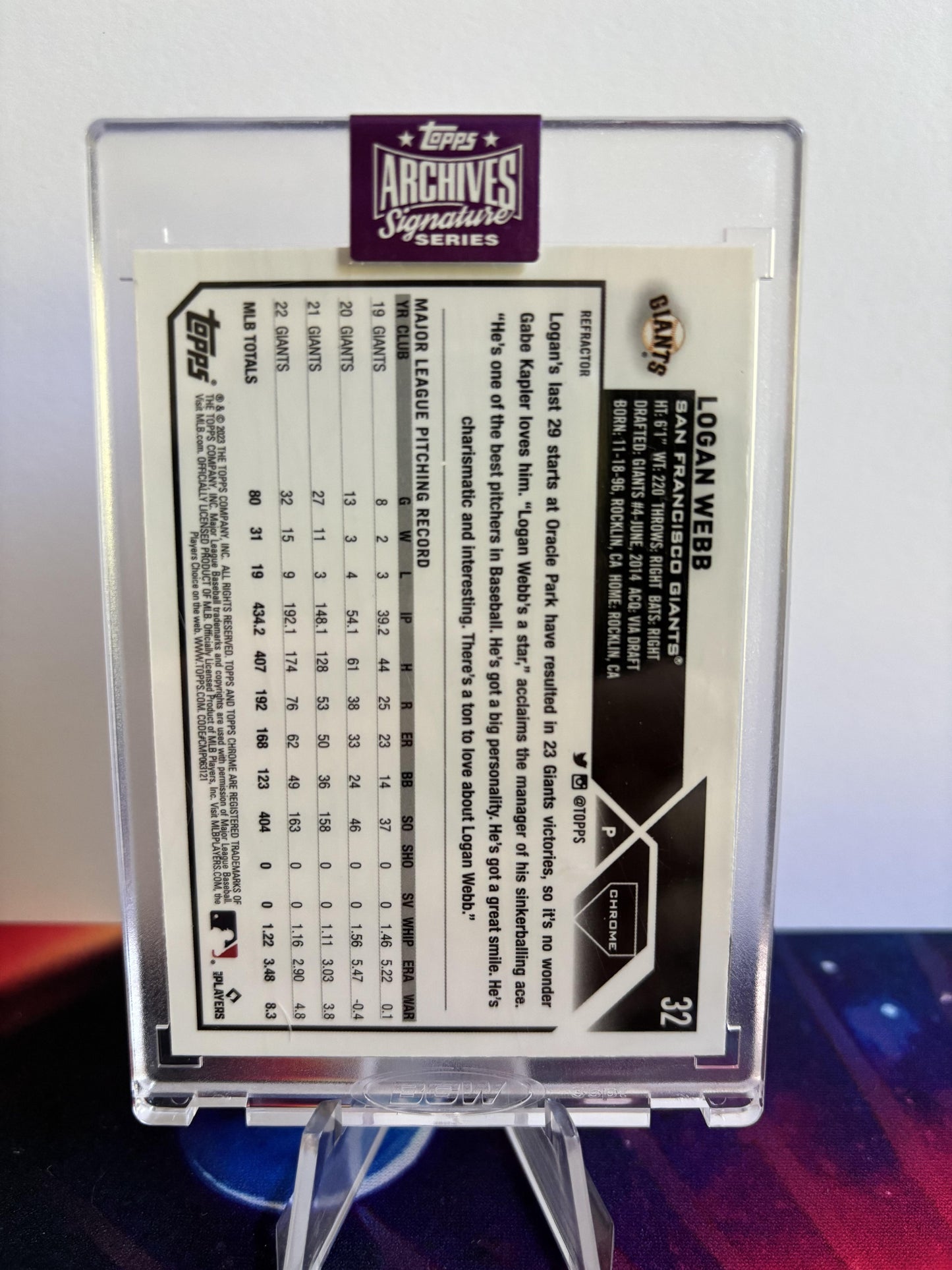 2025 Topps Archives Signature Series Active Player Edition #12 Logan Webb 24/30