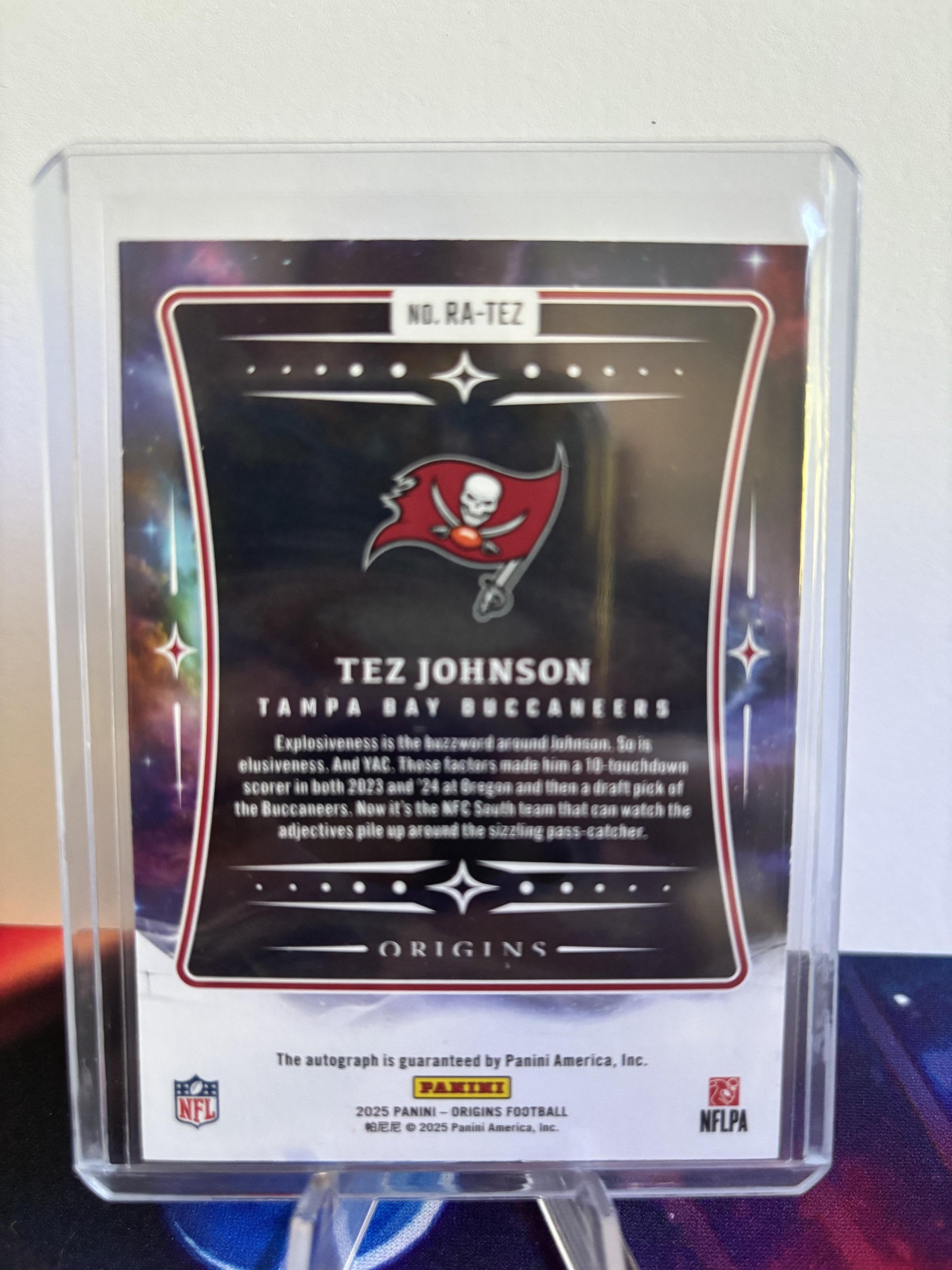 2025 Panini Origins #RA-TJO Tez Johnson Rookie Autographs Red 20/99