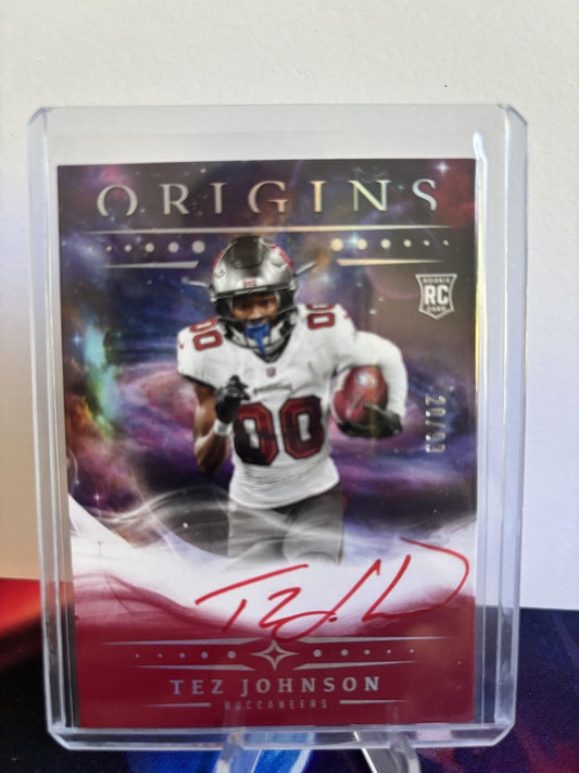 2025 Panini Origins #RA-TJO Tez Johnson Rookie Autographs Red 20/99