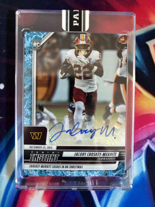 2025 Panini Instant NFL #373 Jacory Croskey-Merritt Water 2/10