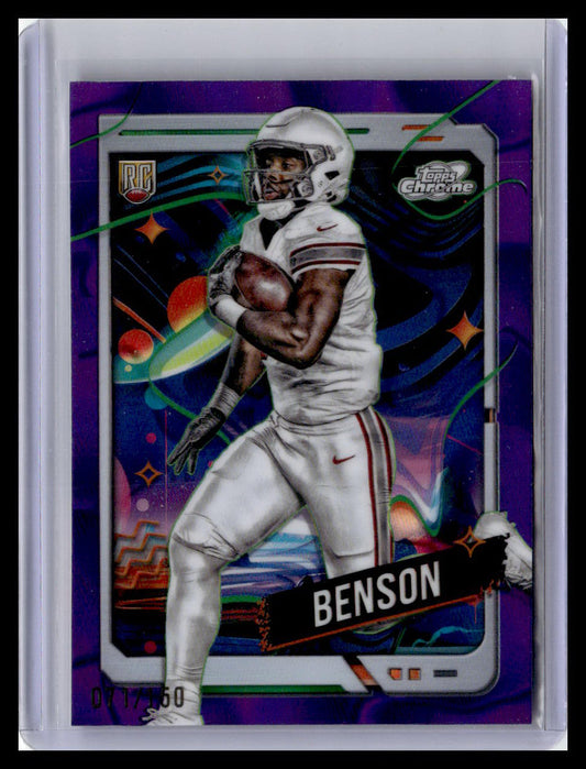 2024 Topps Chrome Cosmic #102 Trey Benson Purple Nebula Refractors #/150