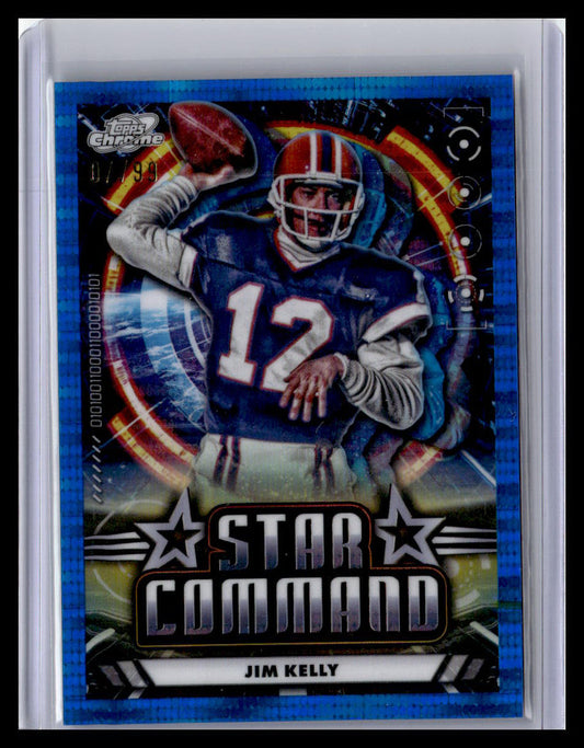 2024 Topps Chrome Cosmic #SC-3 Jim Kelly Star Command Blue Moon Refractors #/99
