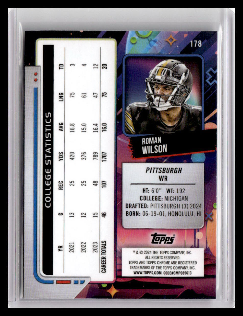 2024 Topps Chrome Cosmic #178 Roman Wilson
