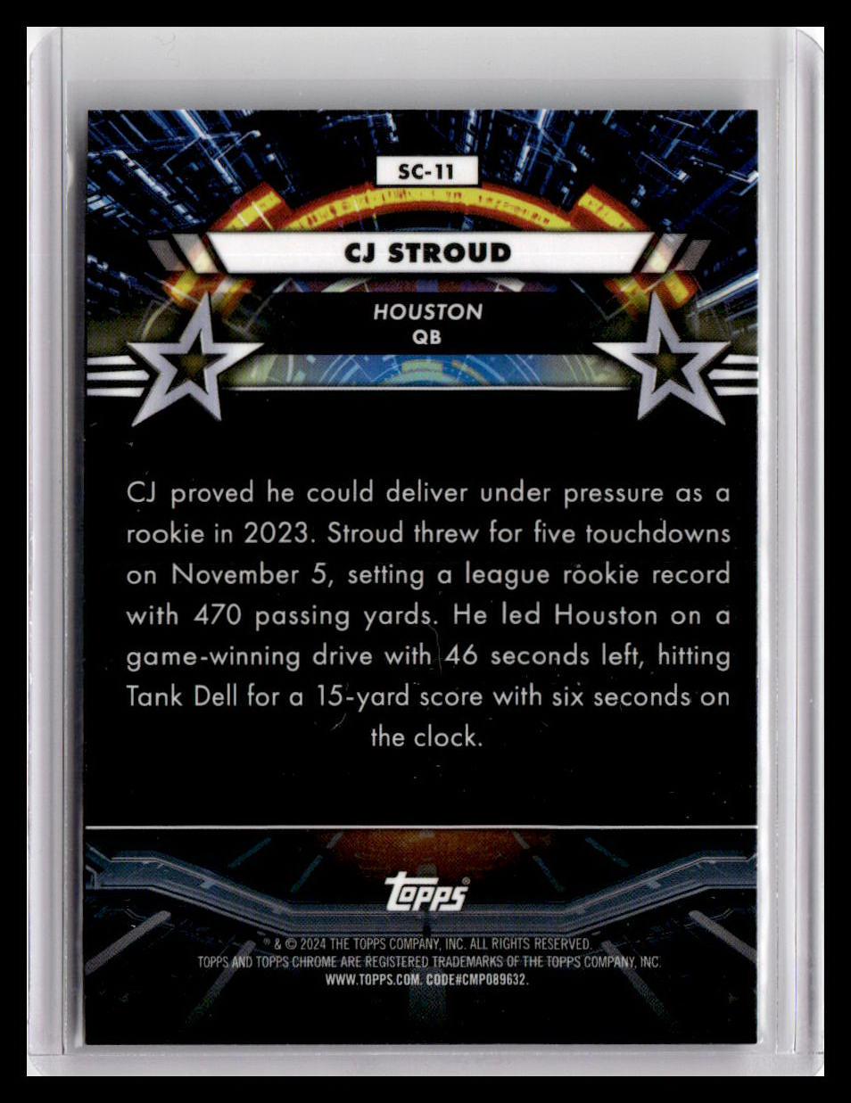 2024 Topps Chrome Cosmic #SC-11 CJ Stroud Star Command