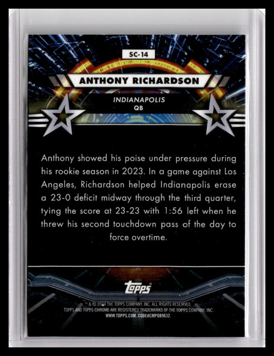 2024 Topps Chrome Cosmic #SC-14 Anthony Richardson Star Command