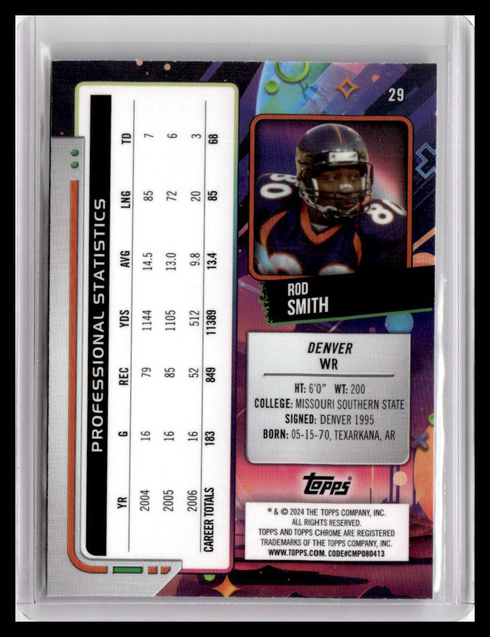 2024 Topps Chrome Cosmic #29 Rod Smith