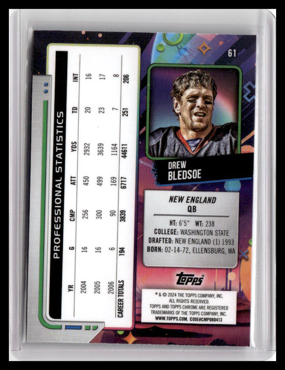 2024 Topps Chrome Cosmic #61 Drew Bledsoe
