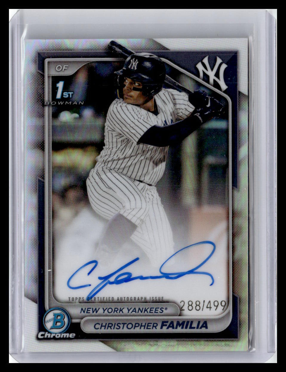 2024 Bowman Chrome #CPA-CF Christopher Familia Prospect Auto Refractors 288/499