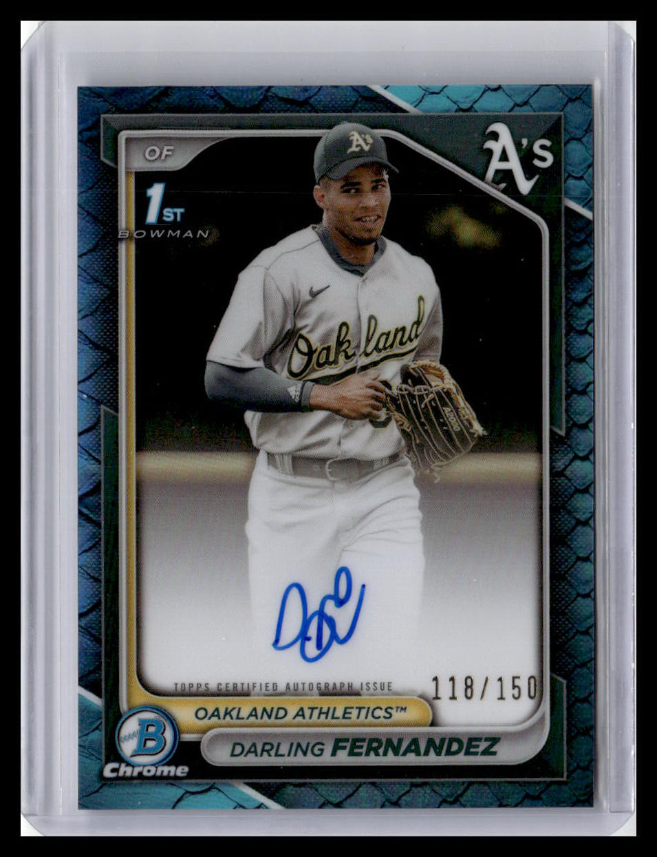 2024 Bowman Chrome #CPA-DF Darling Fernandez 1st Bowman Auto Blue 118/150