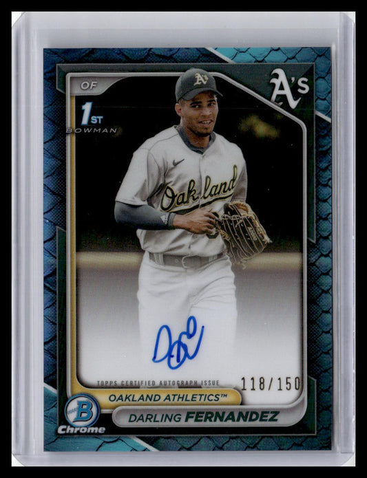 2024 Bowman Chrome #CPA-DF Darling Fernandez 1st Bowman Auto Blue 118/150