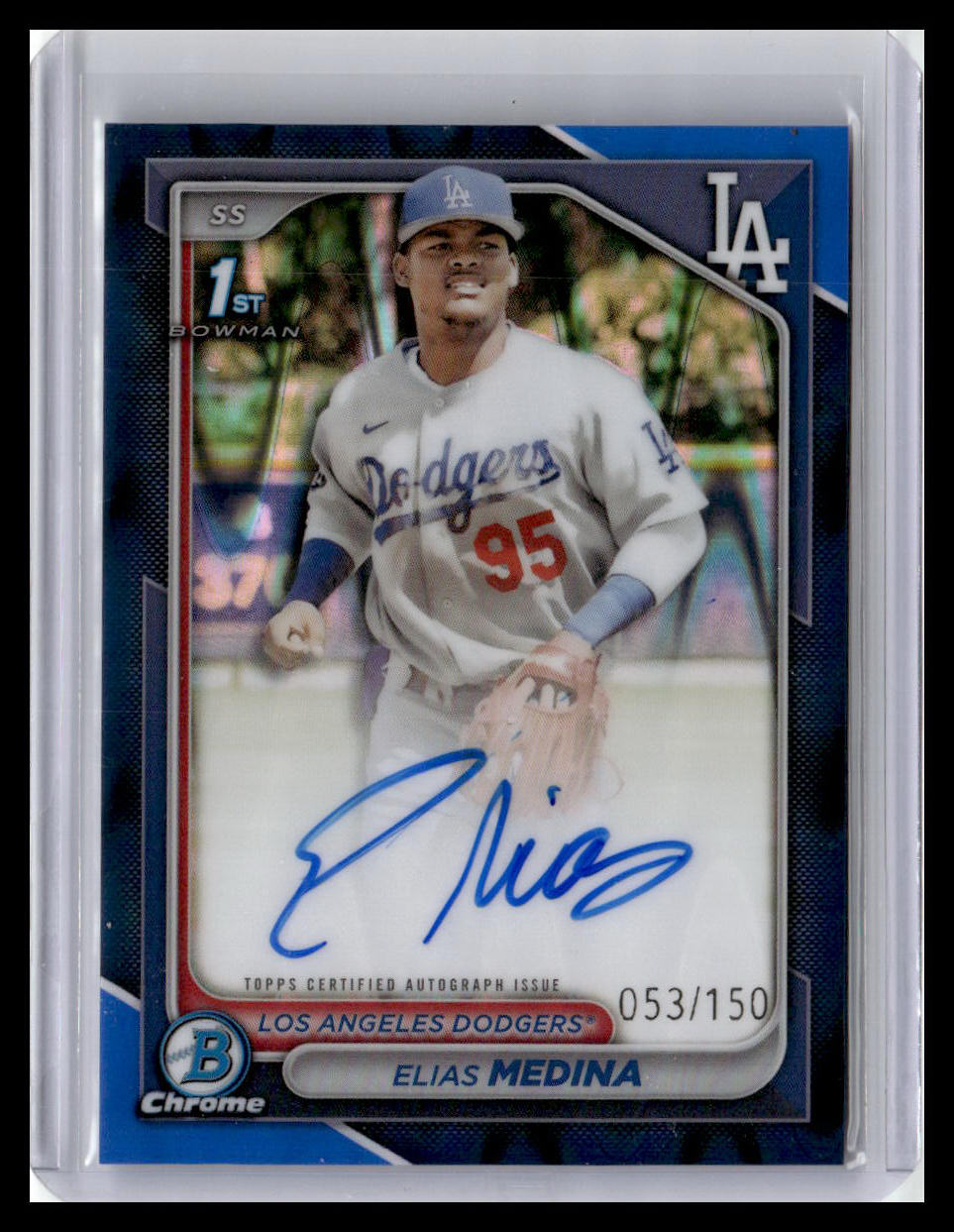 2024 Bowman Chrome #CPA-EME Emil Morales Prospect Blue RayWave Auto 53/150