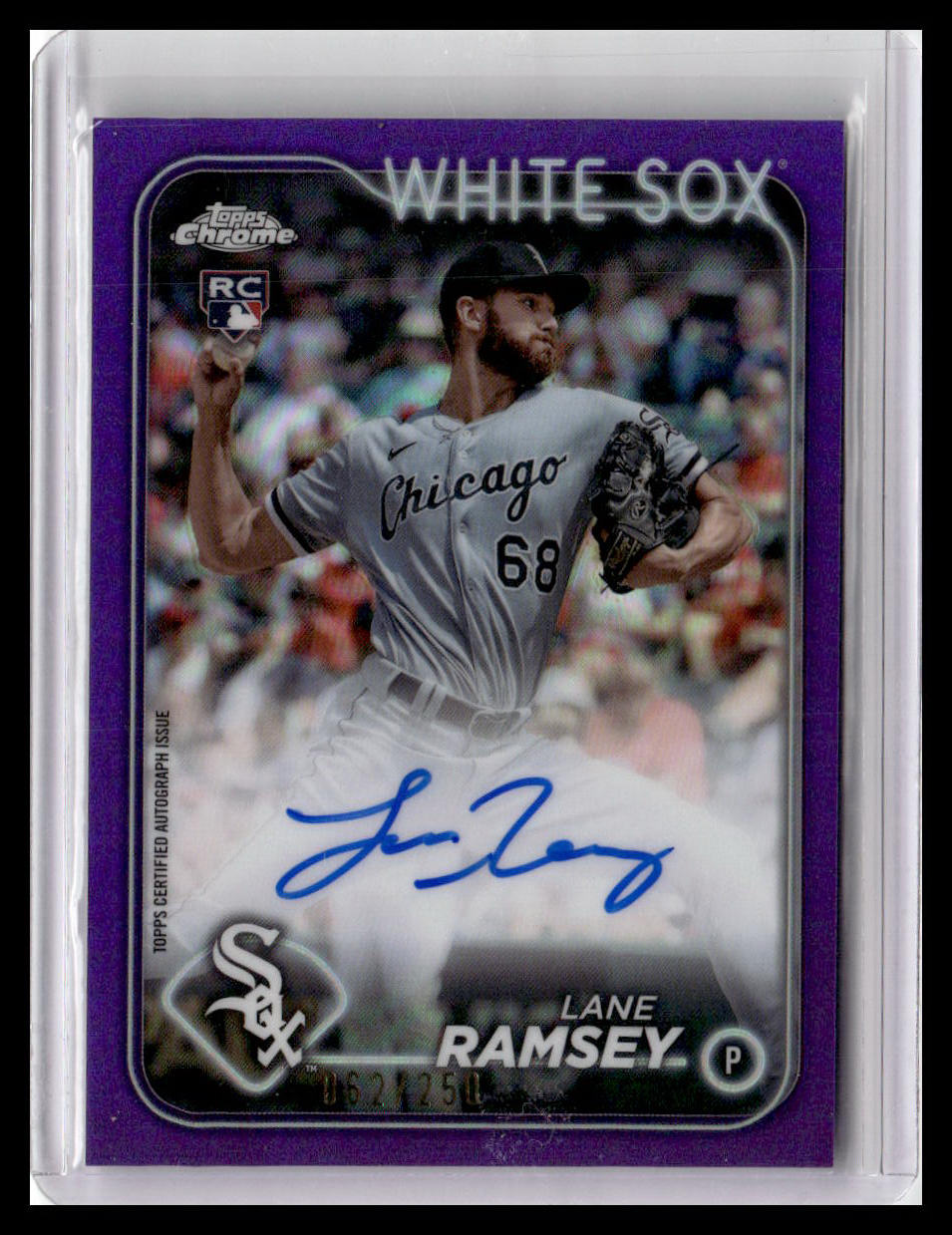 2024 Topps Chrome #RA-LRA Lane Ramsey Rookie Autographs Purple Refractor #/250