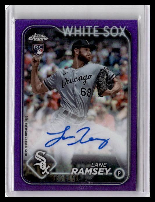 2024 Topps Chrome #RA-LRA Lane Ramsey Rookie Autographs Purple Refractor #/250