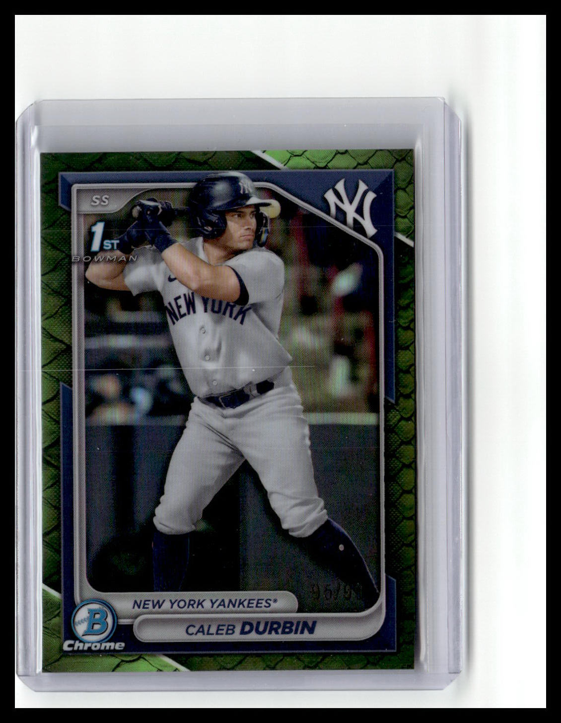 2024 Bowman Chrome #BCP-214 Caleb Durbin Prospects Reptilian Green 95/99