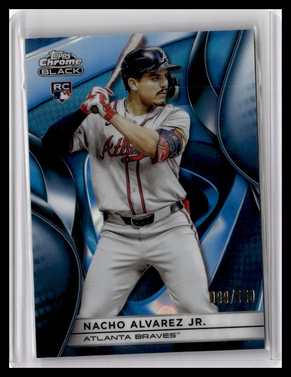 2025 Topps Chrome Black #65 Nacho Alvarez Jr. Blue Refractors #/150