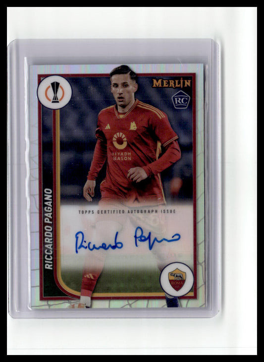2023-24 Merlin UEFA Club Competitions #AH-RC Riccardo Pagano Autographs