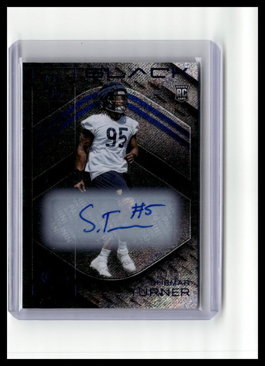 2025 Panini Black #151 Shemar Turner Rookies Autographs Sapphire #/50