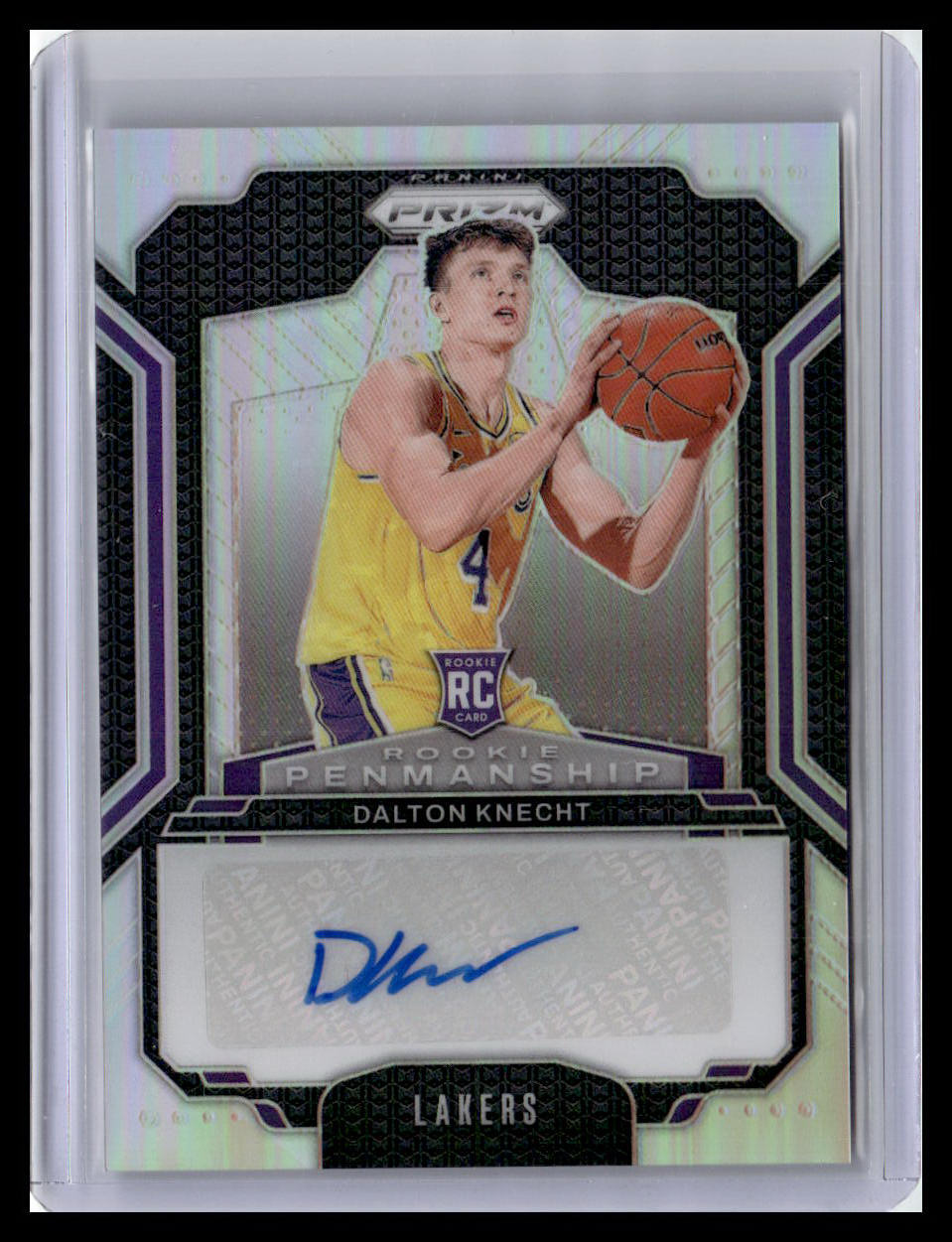 2024-25 Panini Prizm #RPE-DKN Dalton Knecht Rookie Penmanship Prizms Silver
