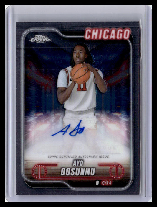 2024-25 Topps Chrome - Topps Chrome Autographs Refractor #TCA-ADO Ayo Dosunmu