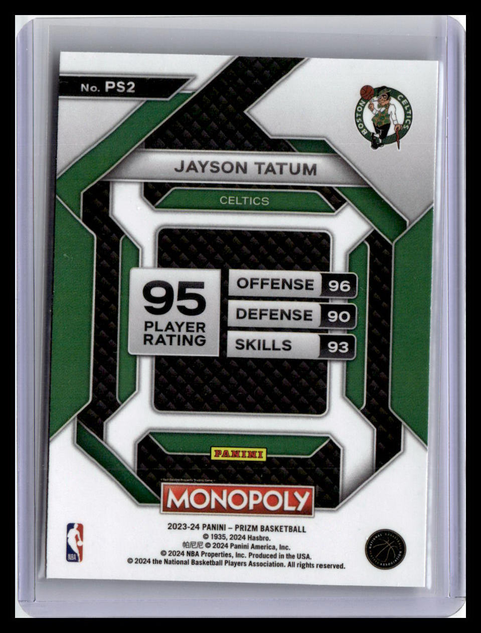 2023-24 Panini Prizm Monopoly #PS2 Jayson Tatum All-Star