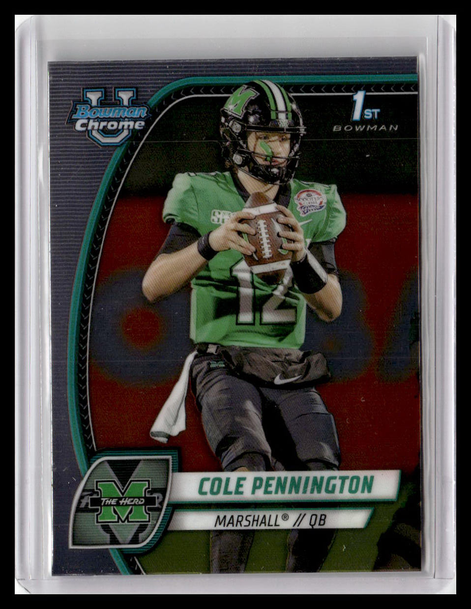 2024 Bowman University Chrome #45 Cole Pennington