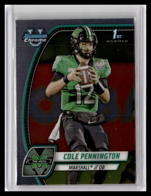 2024 Bowman University Chrome #45 Cole Pennington