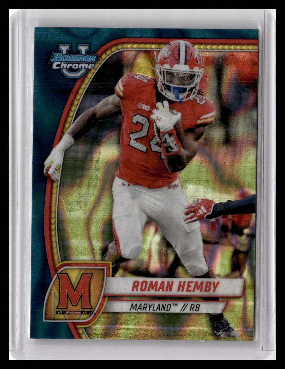2024 Bowman University Chrome #65 Roman Hemby Teal Lava Refractor