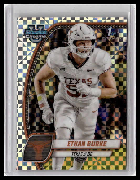 2024 Bowman University Chrome #32 Ethan Burke X-Fractor