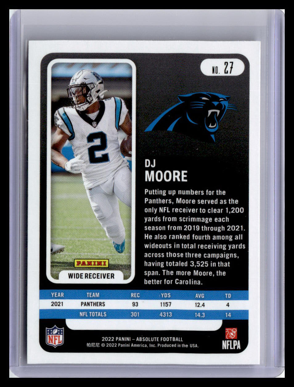 2022 Panini Absolute #27 DJ Moore