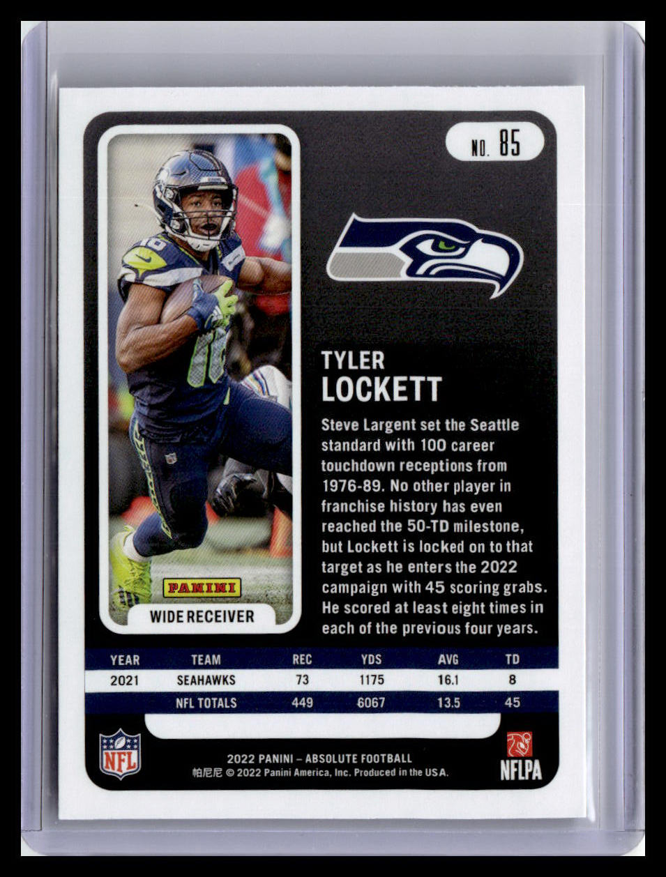 2022 Panini Absolute #85 Tyler Lockett