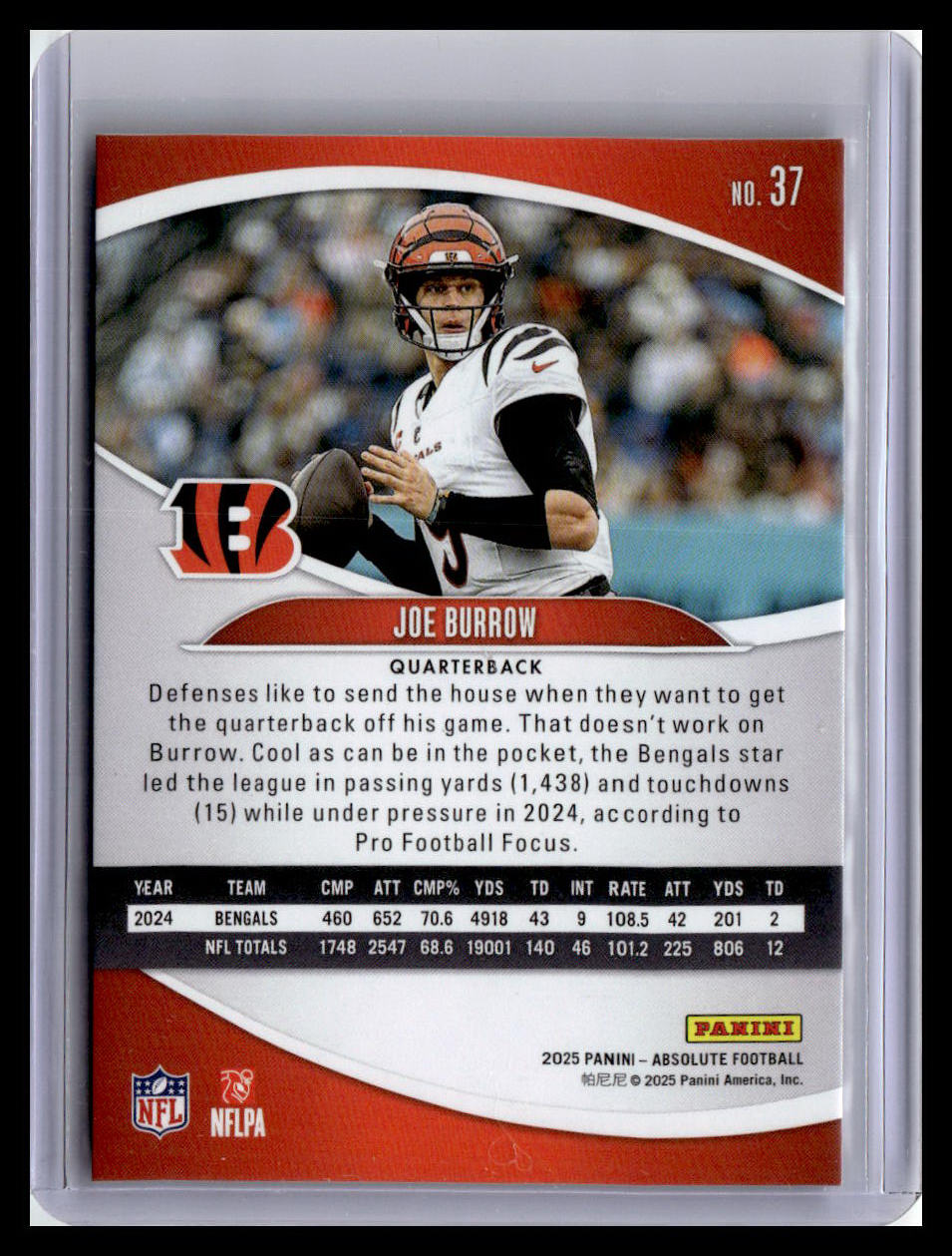 2025 Panini Absolute Countdown Calendar #37 Joe Burrow